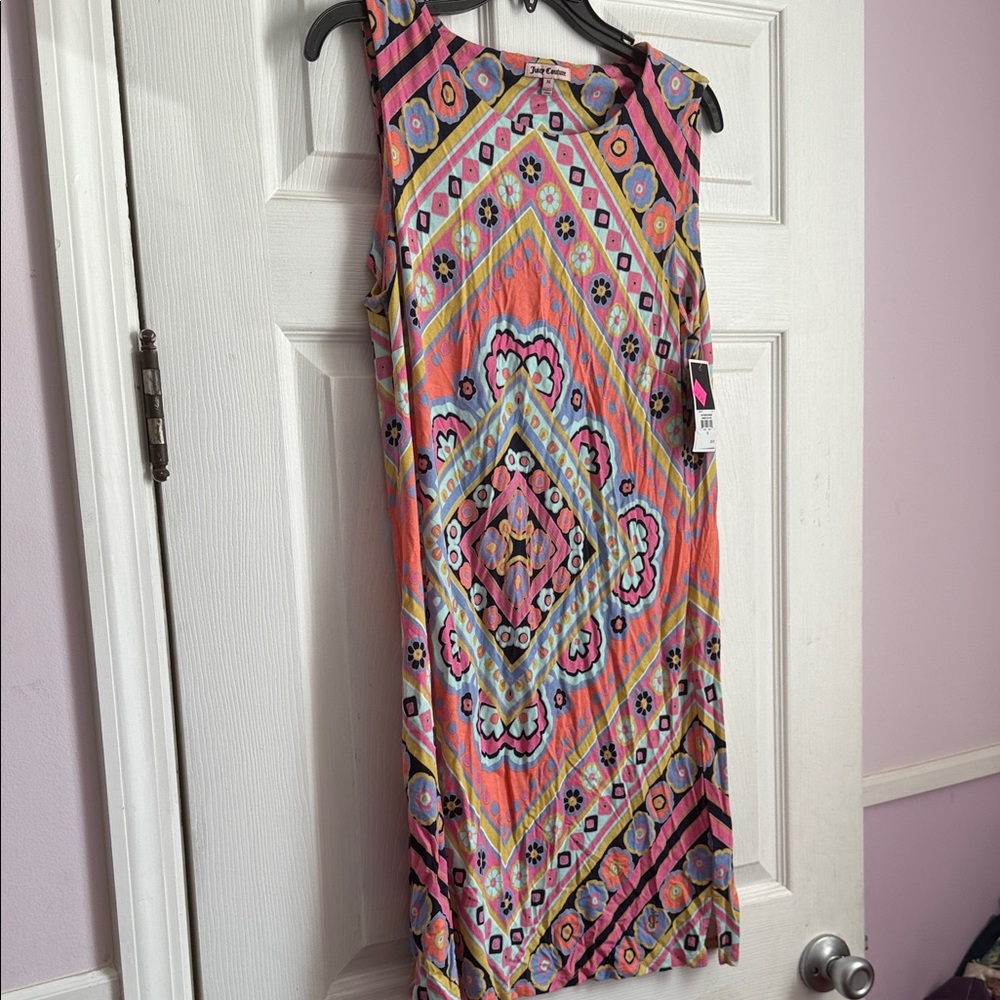 Vintage Juicy couture colorful Geometric Pattern Dress